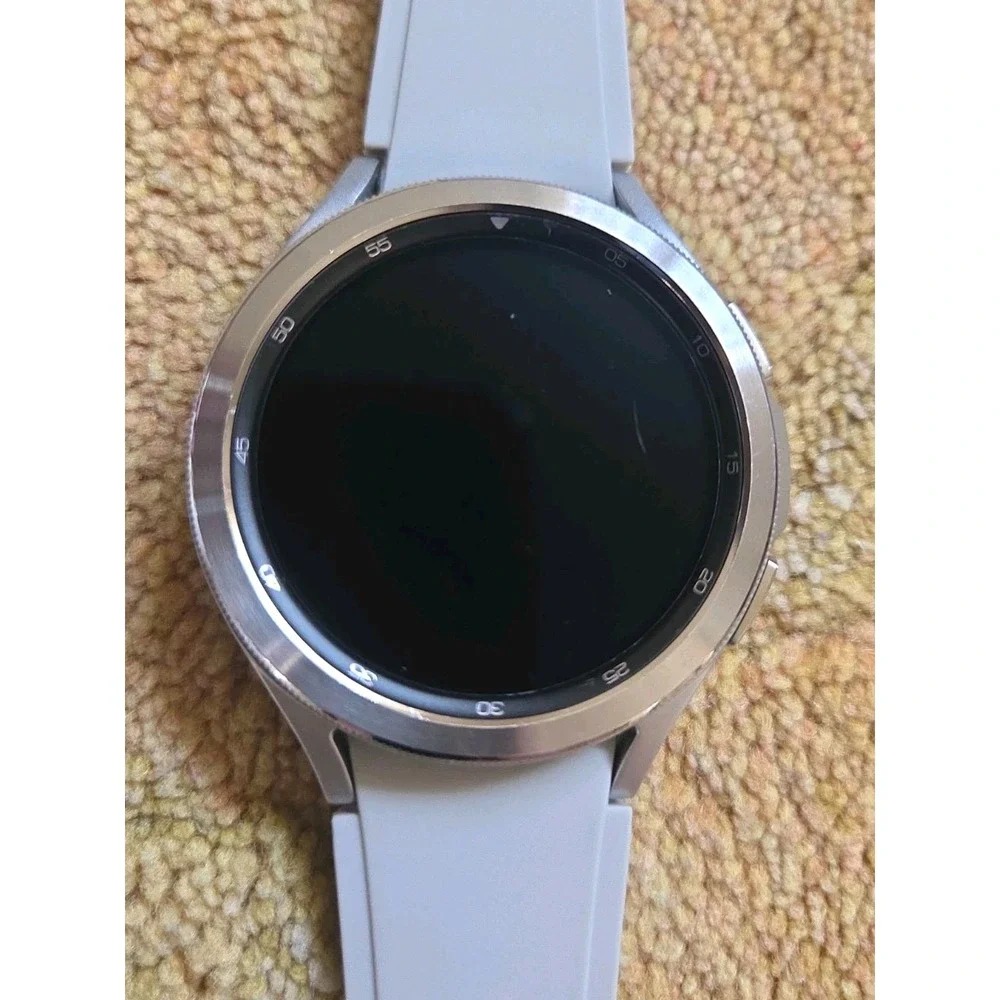 Samsung Galaxy 4 Classic Watch 46mm GPS Stainless Steel Case Gray Band Android